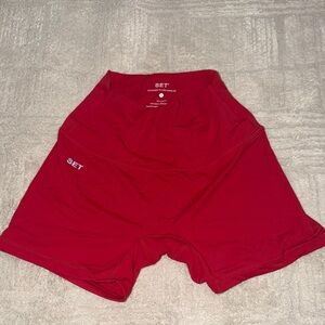SET Active Red Bike Shorts